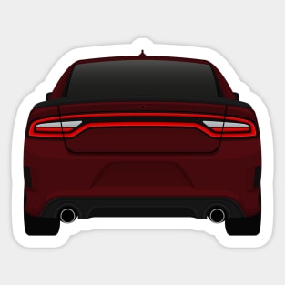 Charger rear Dark-red + black spoiler Sticker